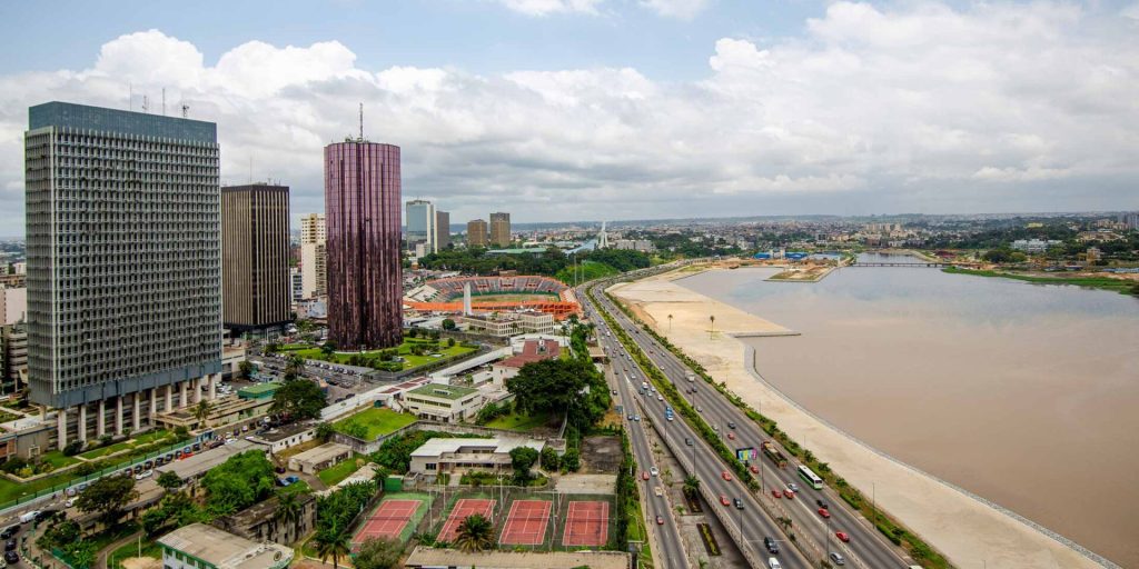 Vue de la ville d'Abidjan, Côte d'Ivoire