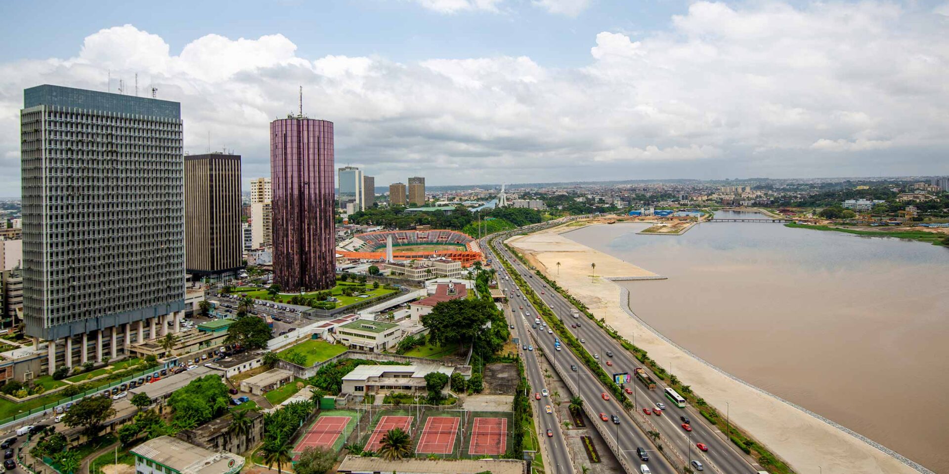 Vue de la ville d'Abidjan, Côte d'Ivoire